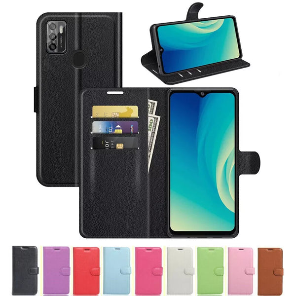 For New ZTE Blade A52 Pro Premium Leather Wallet Flip Cover
