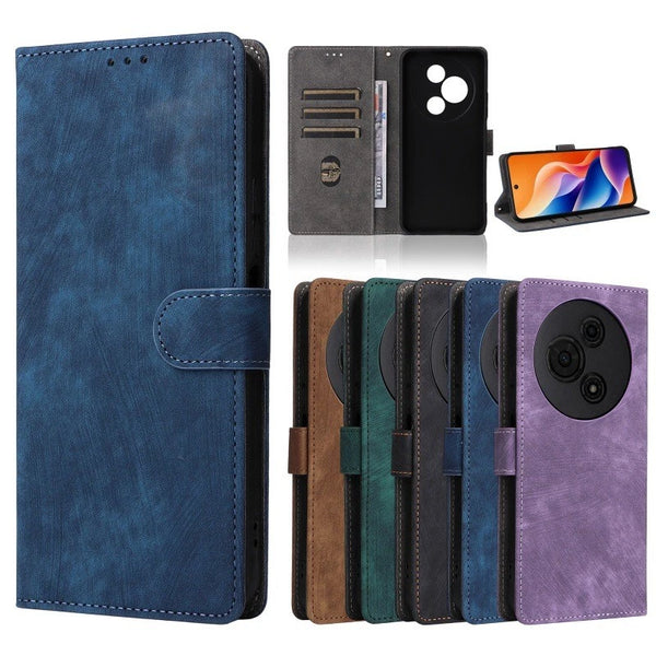 New Matte Leather Wallet Flip Phone Case Cover For TCL 605 4G