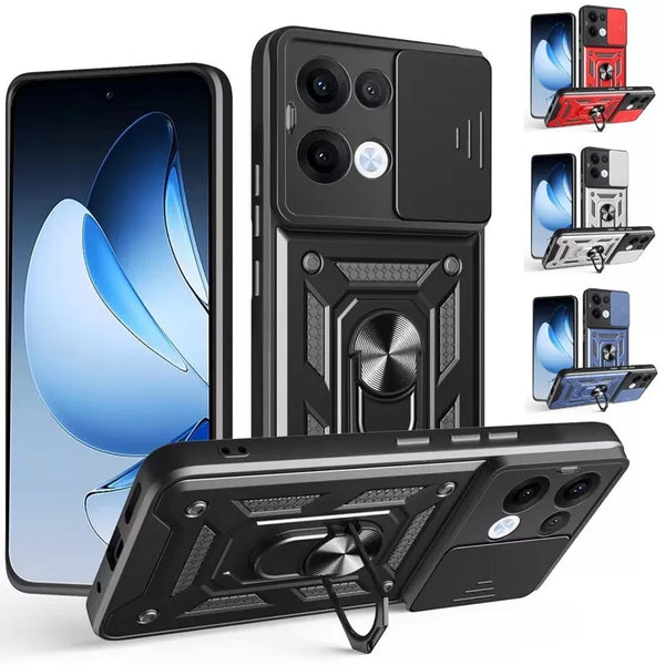 For Oppo Reno13 F 5G CamShield Lens Protection Ring Kickstand Case