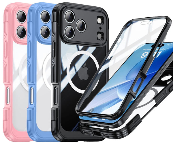 For Apple iPhone 17 Pro Max FullBody MagSafe Case with Builtin Glass Protector