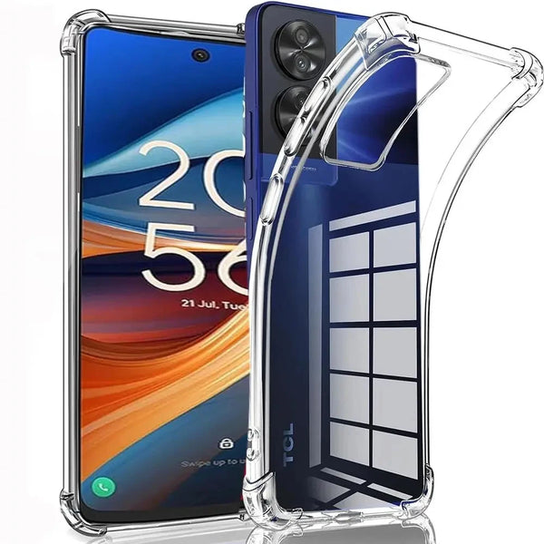 For TCL 50 SE 4G Clear Shockproof Scratch Resistant Gel Rubber Case
