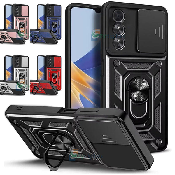 For Oppo A5 Pro 5G CamShield Lens Protection Ring Kickstand Case