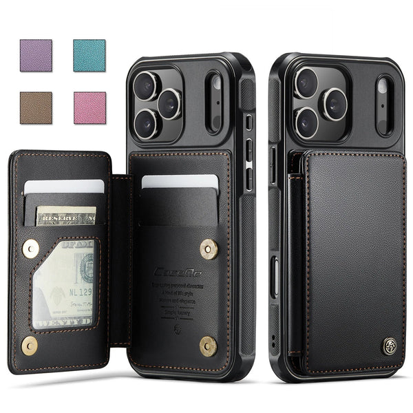 For iPhone 17 Pro Max / Air Kickstand Back 4 Card Holder Phone Case Wallet Cover