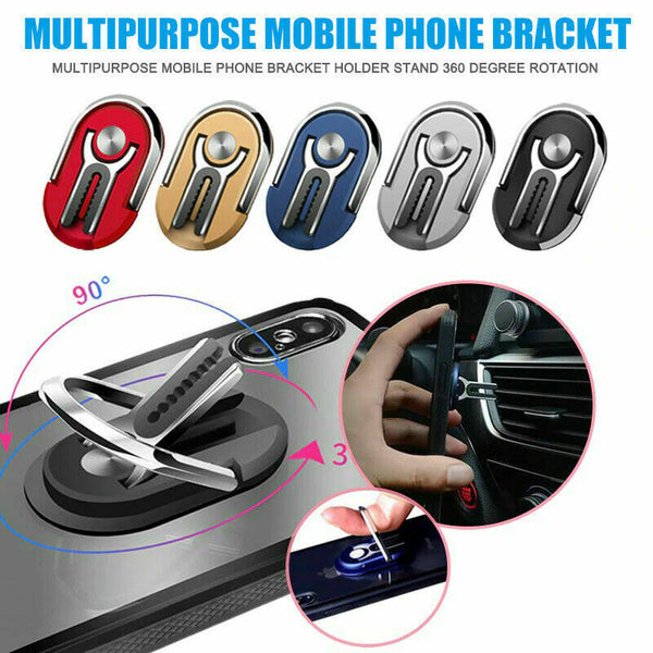 360 Degree Rotatable Car Air Vent Grip Mount Stand Finger Ring All Phone Holder