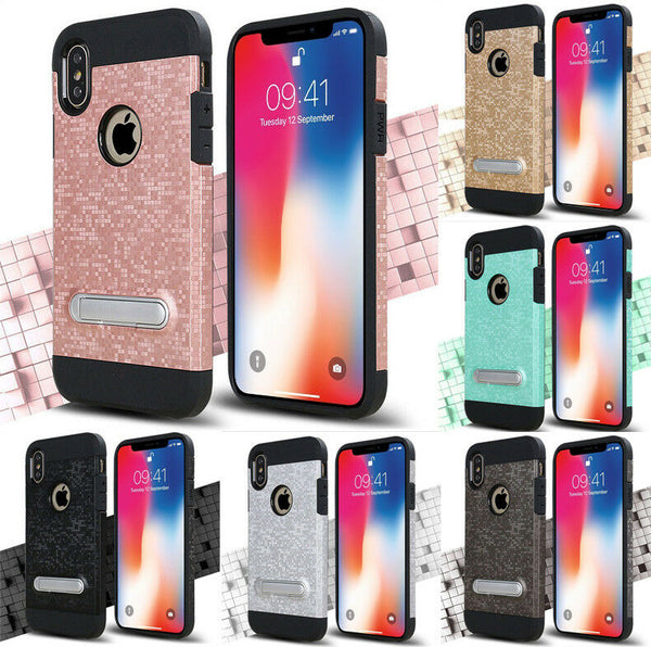 For Apple iPhone XS -- Strong Stand Slim Armor Shock Proof Tough Case Cover SYD