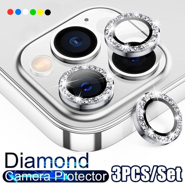 For Apple iPhone 14 Diamond Metal Individual Ring Camera Glass Protector