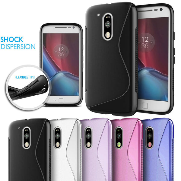 S CURVED GEL TPU CASE FOR Motorola Moto G4 Play + Screen Protector