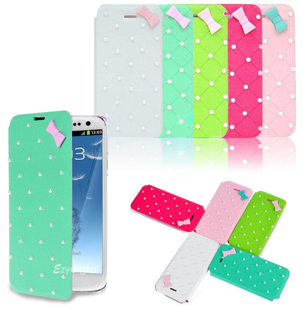 Pearl Leather Wallet Flip Case Cover Samsung Galaxy S3