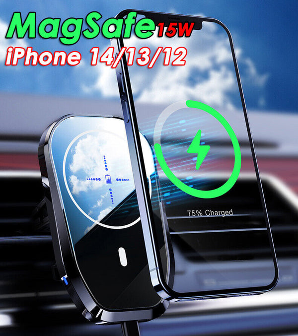 MagSafe Compatible Car Phone Magnetic Charging Air Vent Holder For iPhone 14 13 12