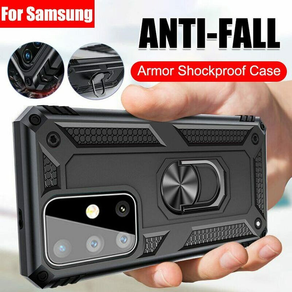 For Samsung Galaxy S20 FE 5G / 4G Heavy Duty Case Metal Ring Kickstand Cover