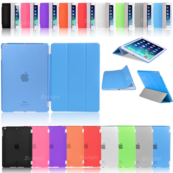 New 2in1 Slim Flip Cover + Back Matte Case For Apple New iPad 9.7" 2018
