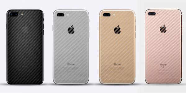For Apple iPhone 7& 7 Plus Back Transparent Carbon Fiber Protector Anti-Bubble